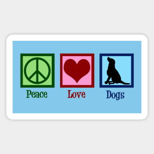 Peace Love Dogs Magnet